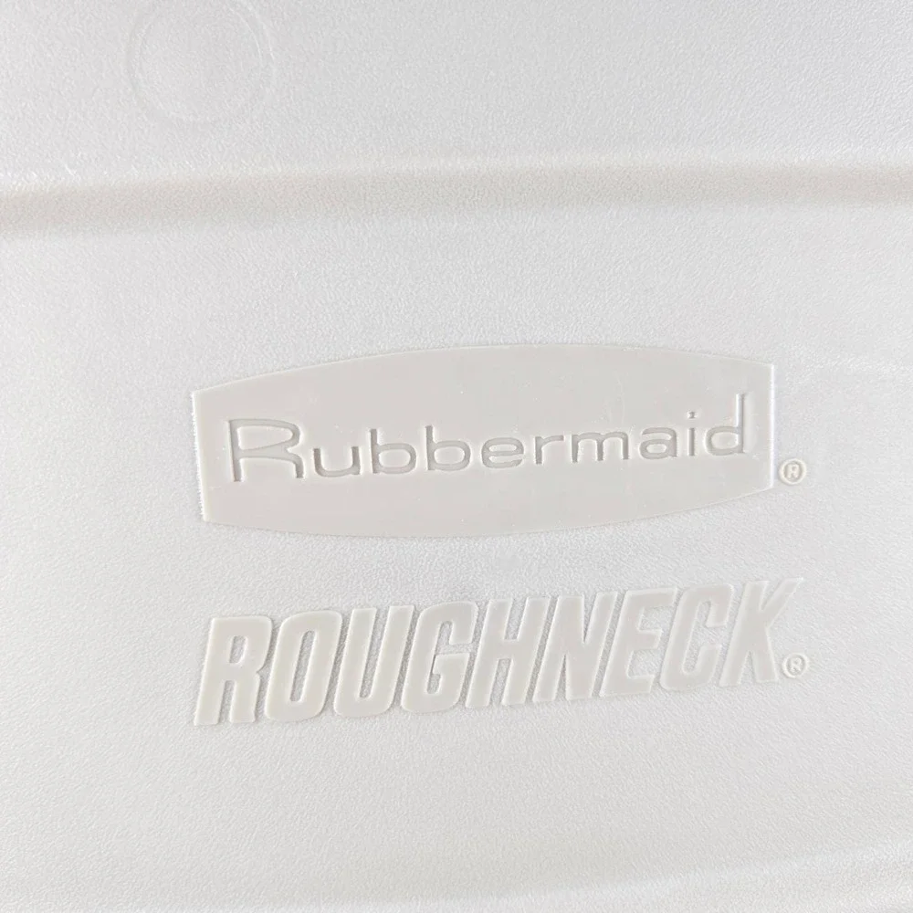 Rubbermaid Roughneck 3‎ Gallon Storage Tote Bin Tan Beige Vintage